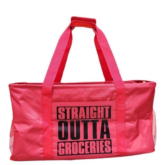 "STRAIGHT OUTTA GROCERIES" Multipurpose Tote - Picture 3 of 15